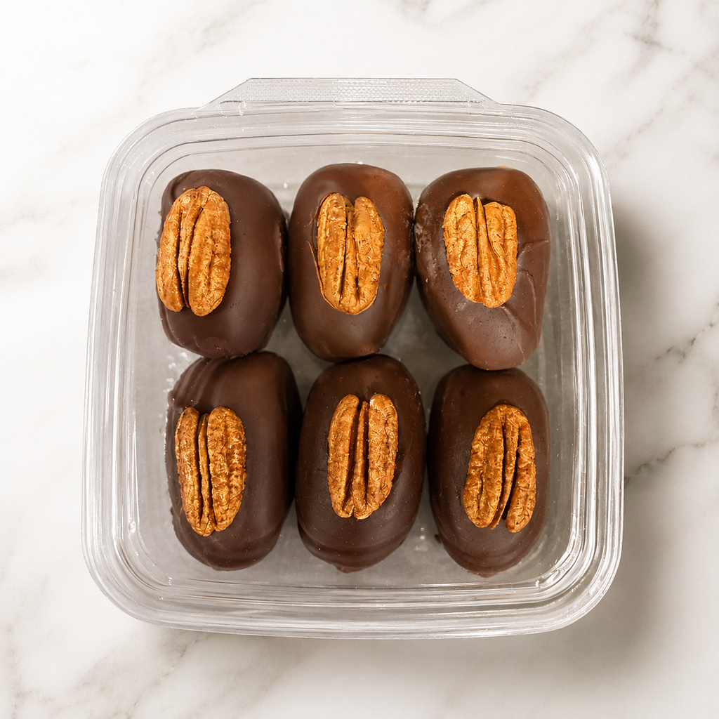 Dark Chocolate Dates - Almonds, Pecans & White Chocolate