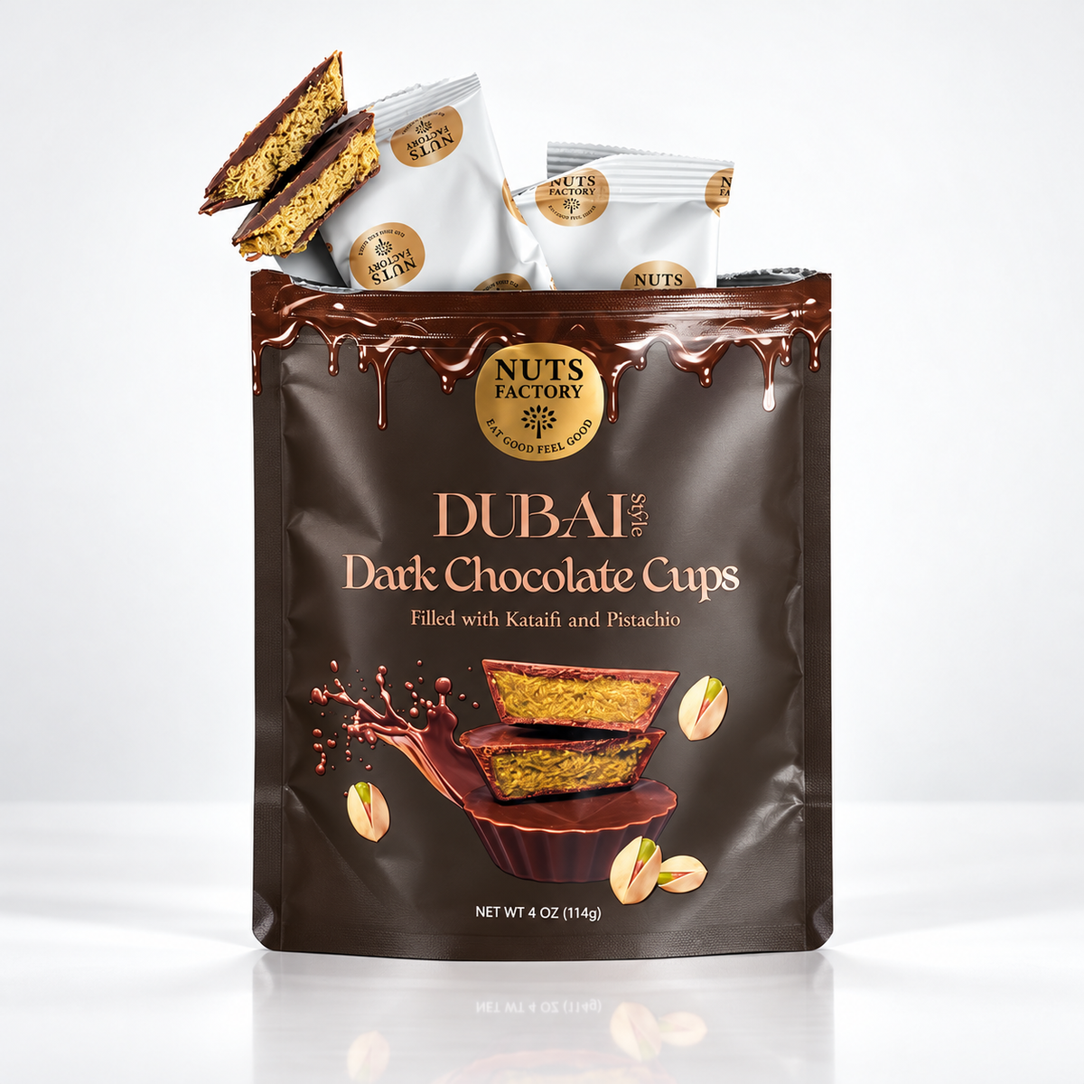 Dubai Pistachio Dark Chocolate Cups