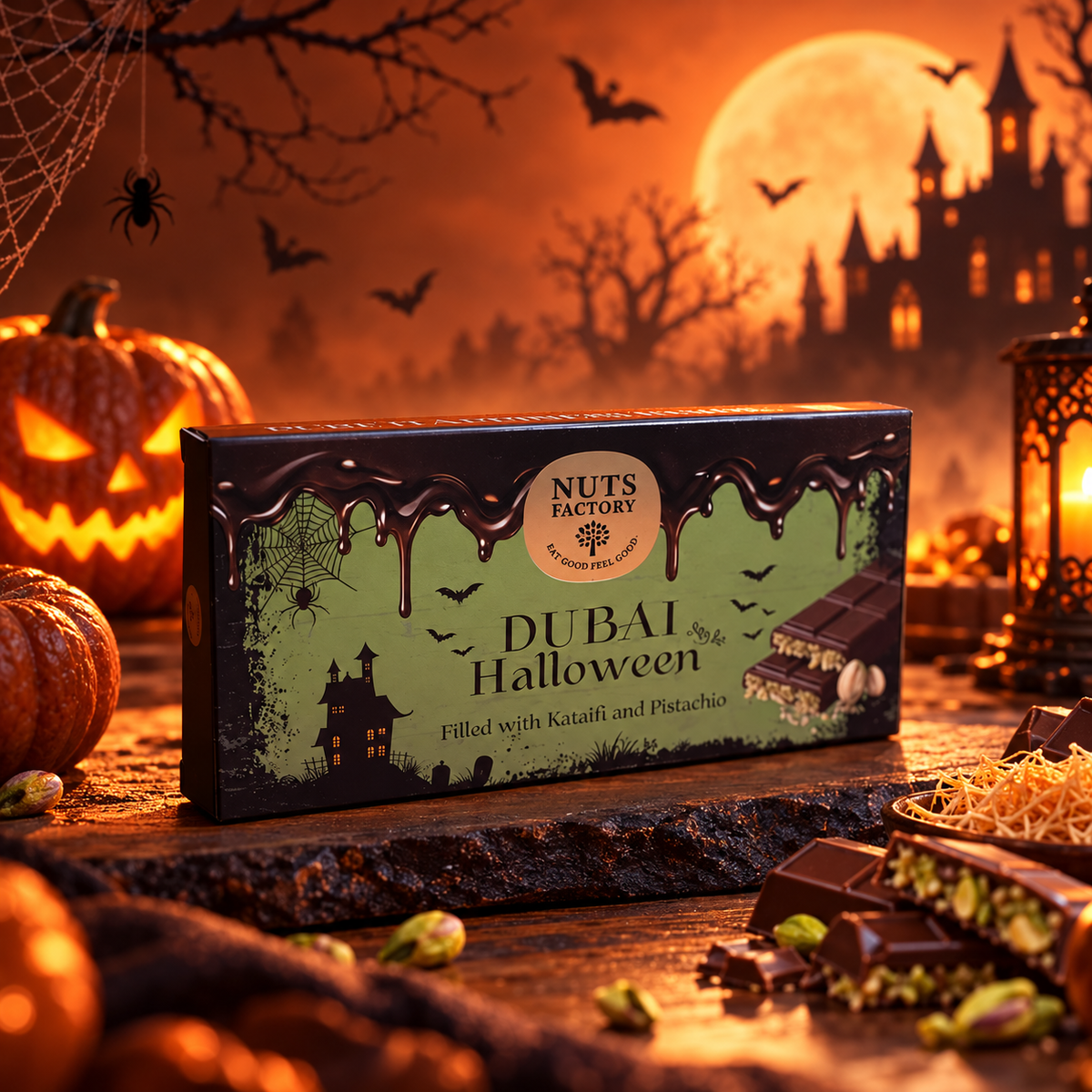 Dubai Chocolate Original Milk Pistachio – Halloween Edition