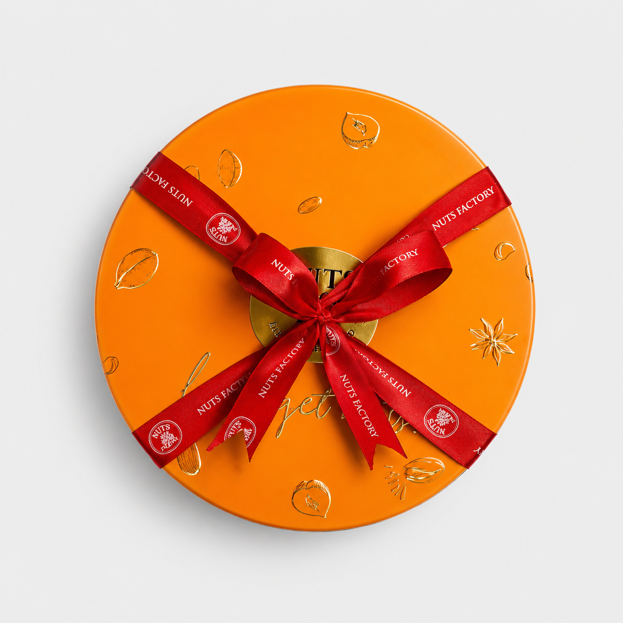 Gourmet Roasted & Flavored Nuts Gift Tin Orange Edition