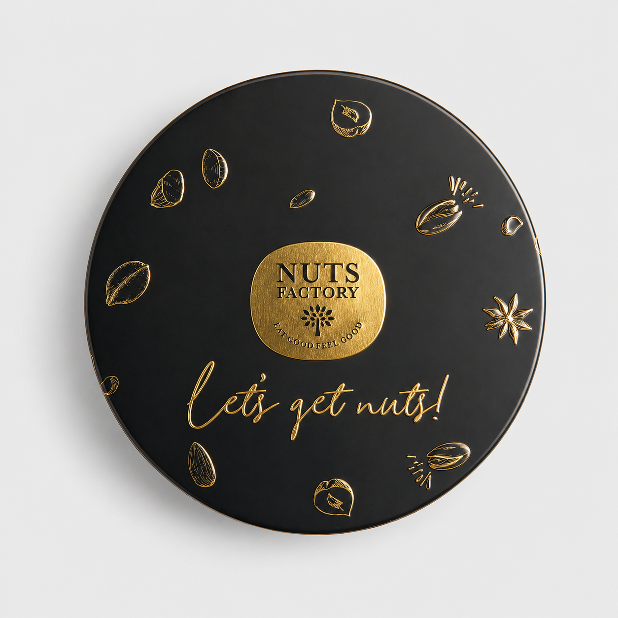 Gourmet Roasted & Flavored Nuts Gift Tin Black Edition