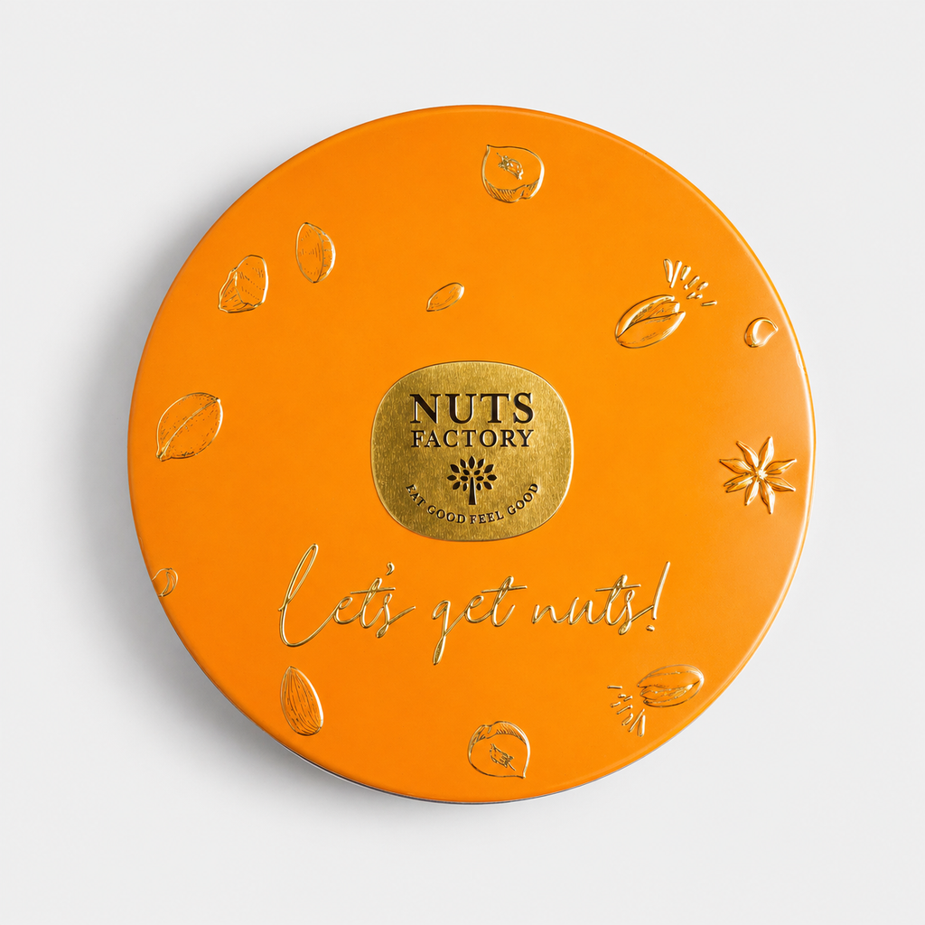 Gourmet Candied & Flavored Nuts Gift Tin Orange Edition