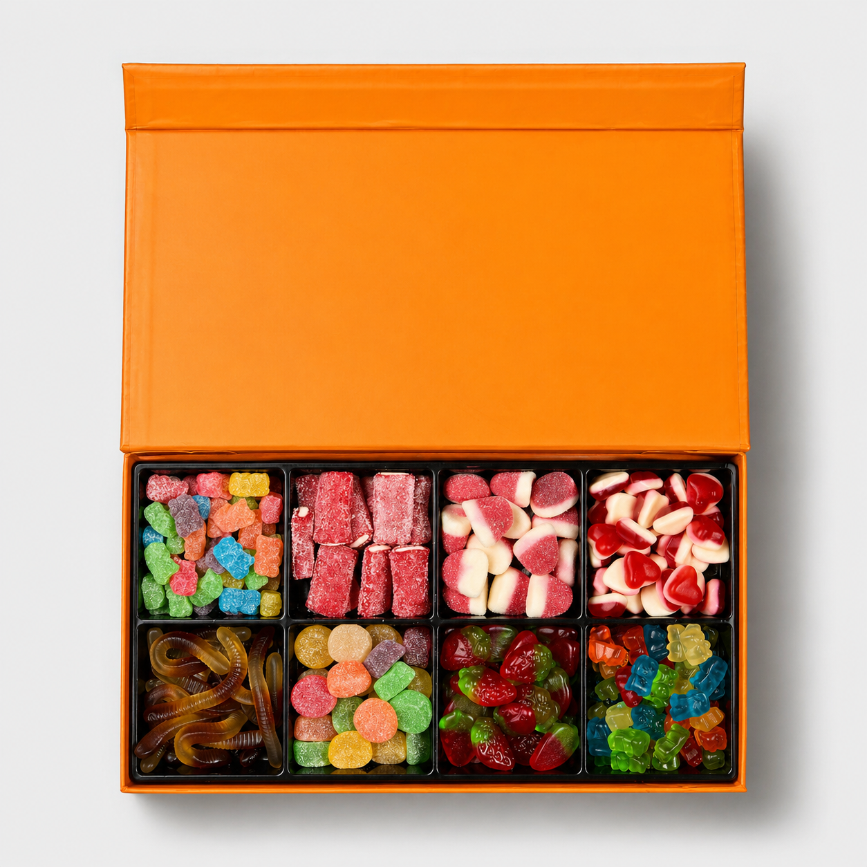 Luxury Candies & Gummies Collection Box - 8 Selections Orange Edition