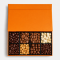 Luxury Chocolate Covered Nuts Collection Box - 8 Selections Orange Edition
