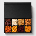 Luxury Natural Nuts & Dried Fruits Gift Box - 8 Selections Black Edition
