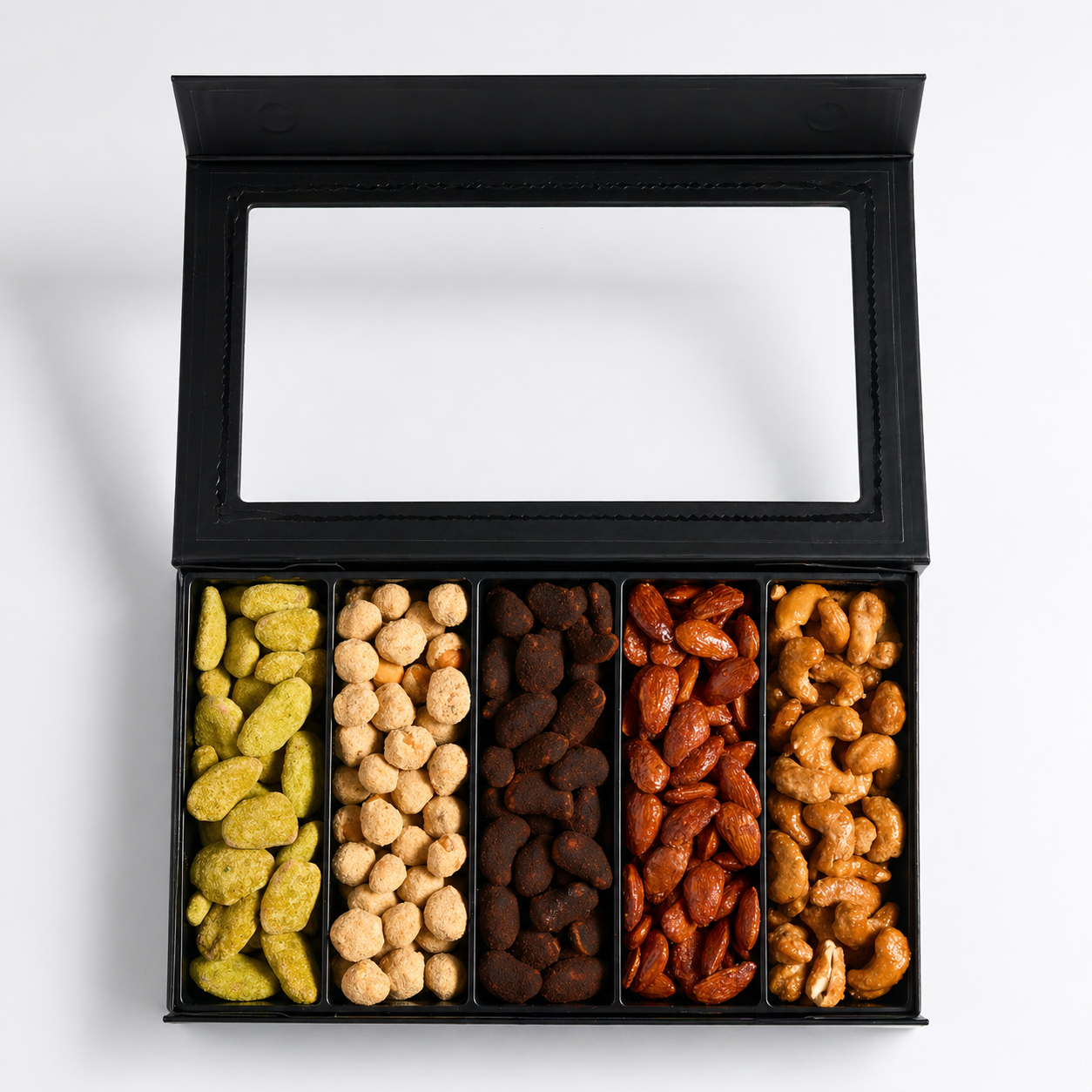 Premium Candied & Flavored Nuts Gift Box - 5 Assorted Flavors