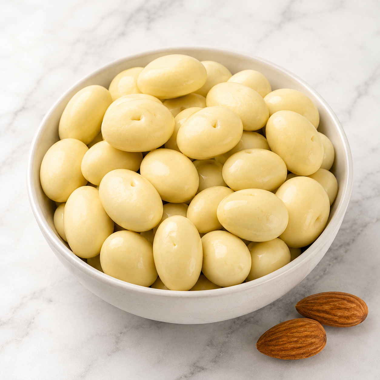 White Chocolate Covered Almonds